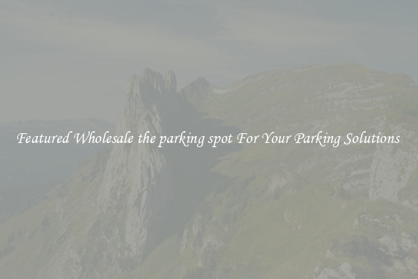 Featured Wholesale the parking spot For Your Parking Solutions 