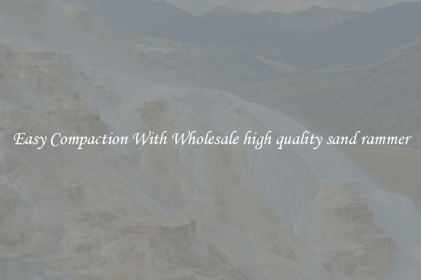 Easy Compaction With Wholesale high quality sand rammer