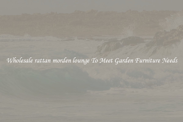 Wholesale rattan morden lounge To Meet Garden Furniture Needs
