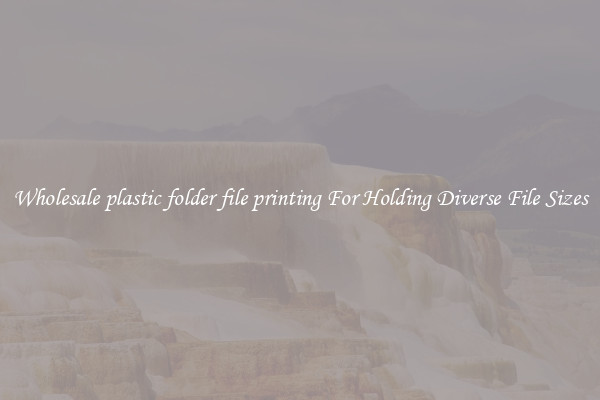 Wholesale plastic folder file printing For Holding Diverse File Sizes