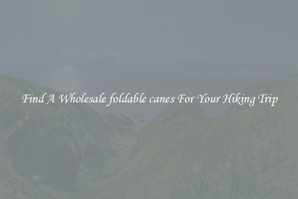 Find A Wholesale foldable canes For Your Hiking Trip