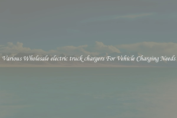 Various Wholesale electric truck chargers For Vehicle Charging Needs