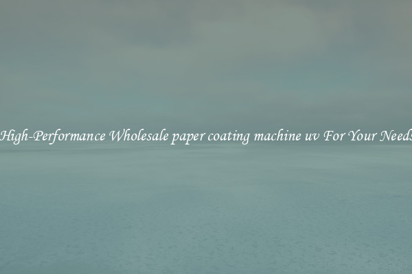  High-Performance Wholesale paper coating machine uv For Your Needs 