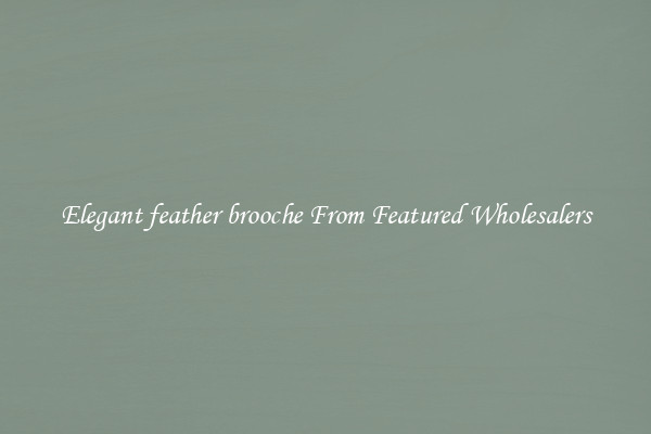 Elegant feather brooche From Featured Wholesalers