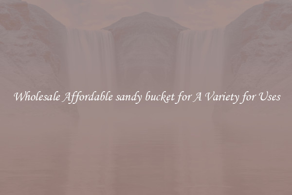 Wholesale Affordable sandy bucket for A Variety for Uses