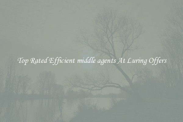 Top Rated Efficient middle agents At Luring Offers