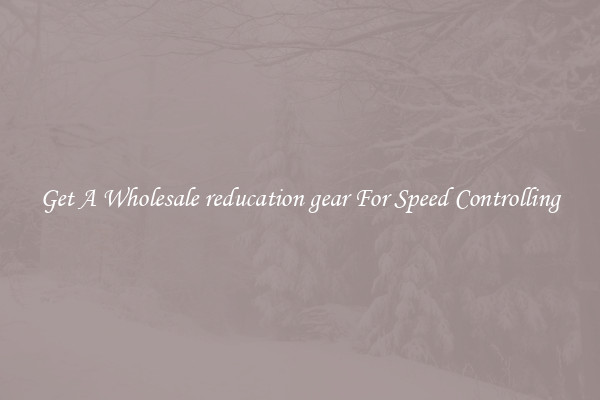 Get A Wholesale reducation gear For Speed Controlling